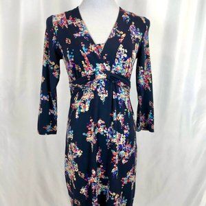 Boden Viscose Marion Tunic Dress sz 6 Navy Floral